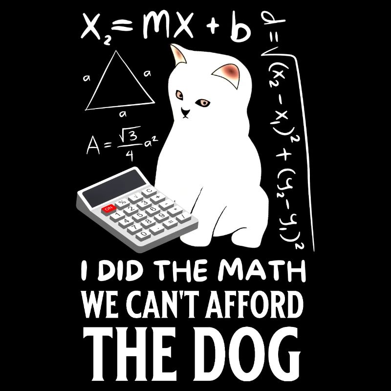Conception mathématique humoristique de chat