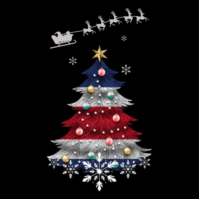 Sapin de Noël avec drapeau du Costa Rica