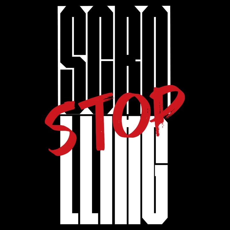 Stoppen Sie das Scrollen Typografie-Design