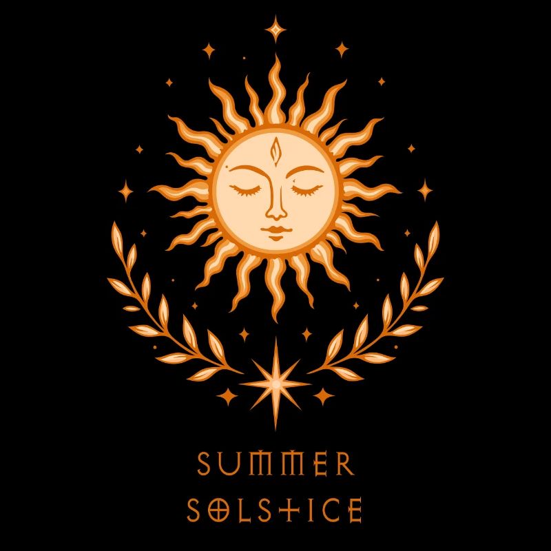Summer Solstice Sun – Boho Symbol