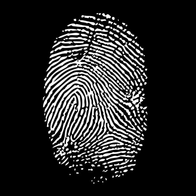 Empreinte digitale blanche