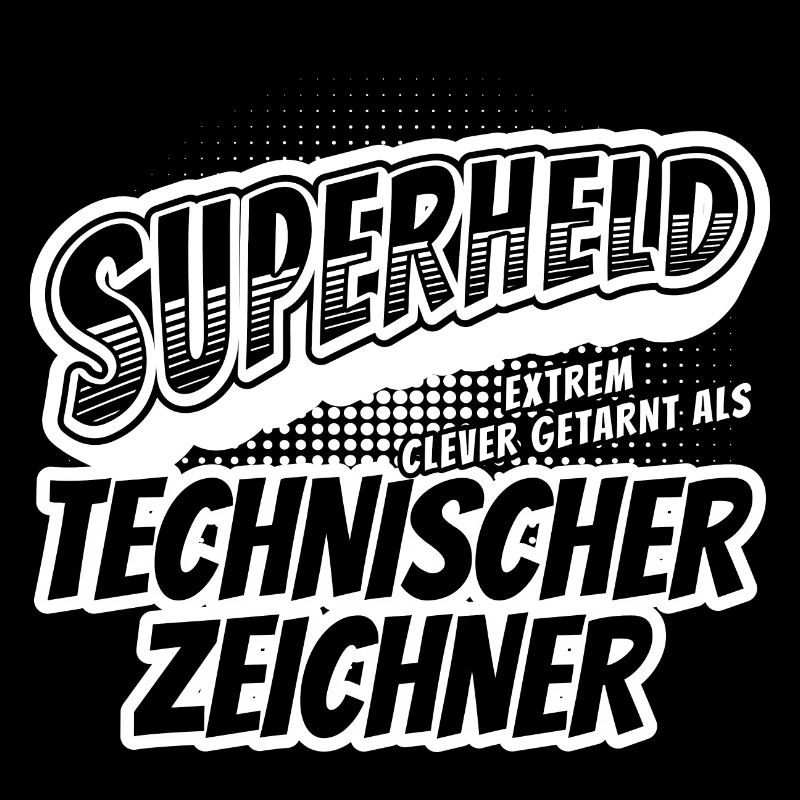 Superheld, clever getarn Technischer Zeichner