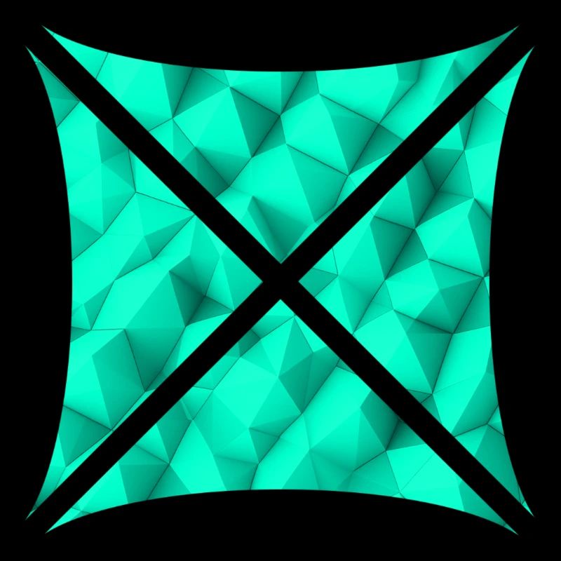 Abstraktes Polygon Design türkis