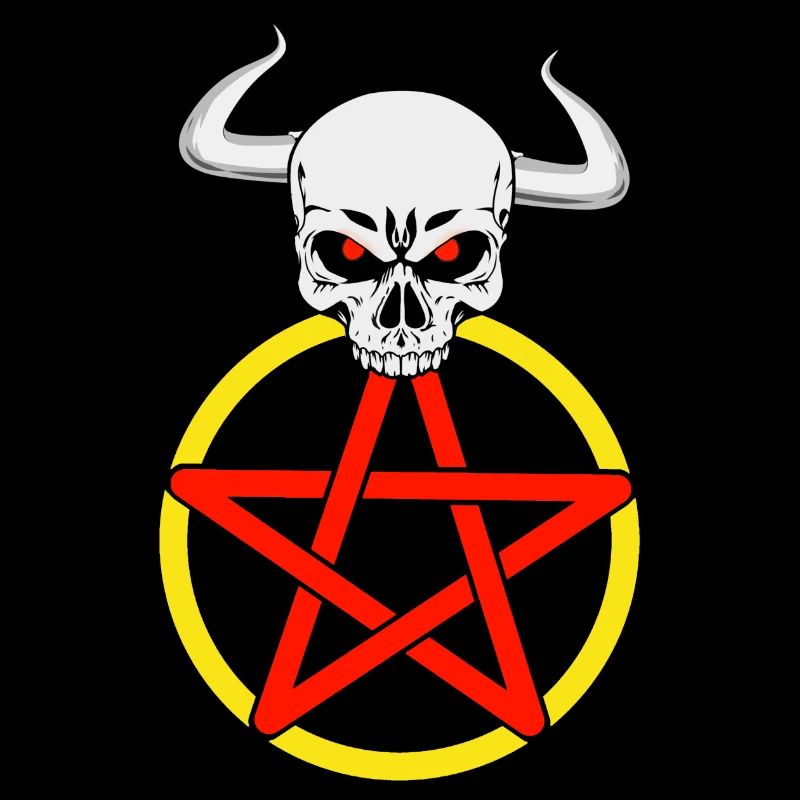 Satan Satanic Devil Pentagram Horns Horror