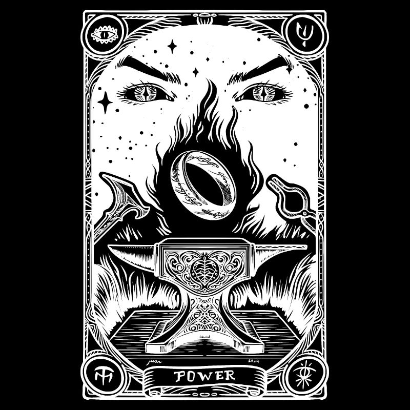 One ring tarot white