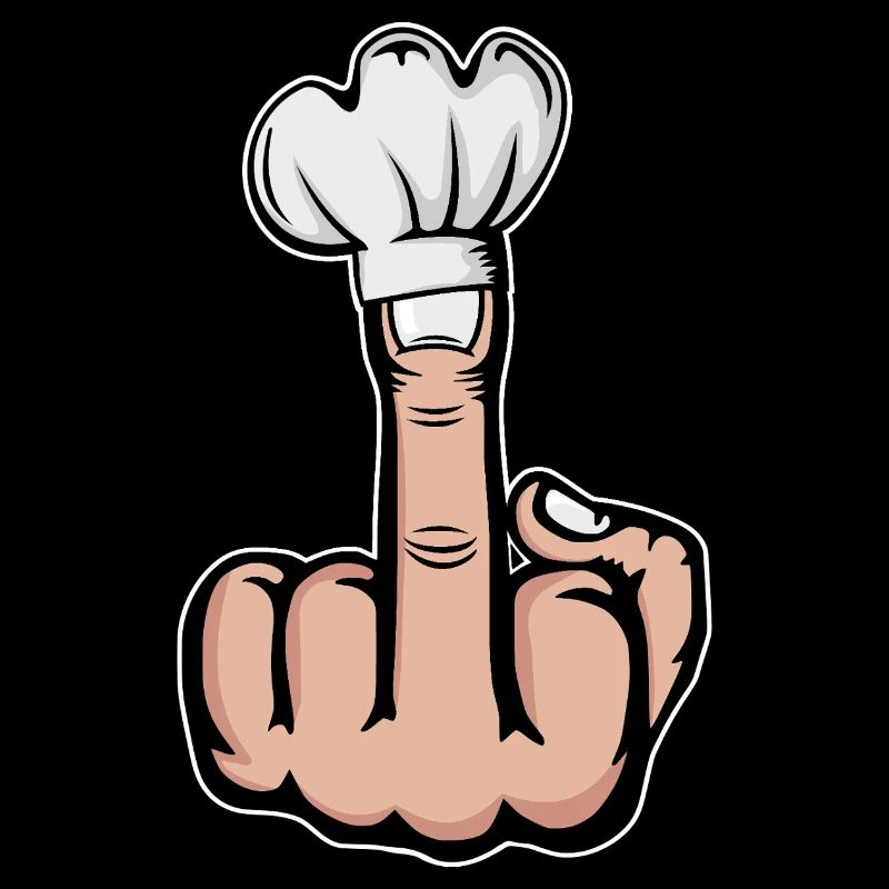 Middle Finger Stinky Finger Chef's Hat Design