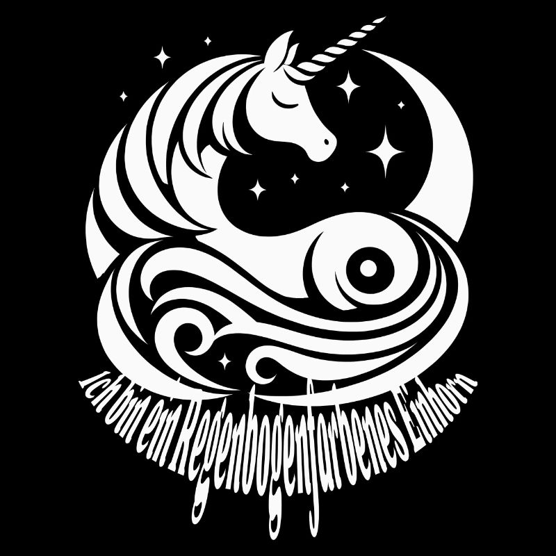 Regenbogenfarbenes Einhorn