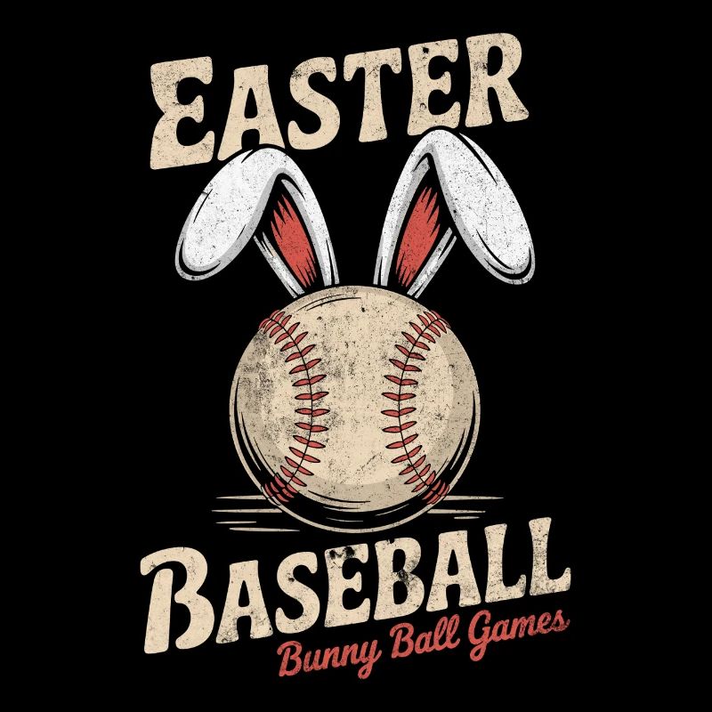 Baseball avec oreilles de lapin Conception de Pâques