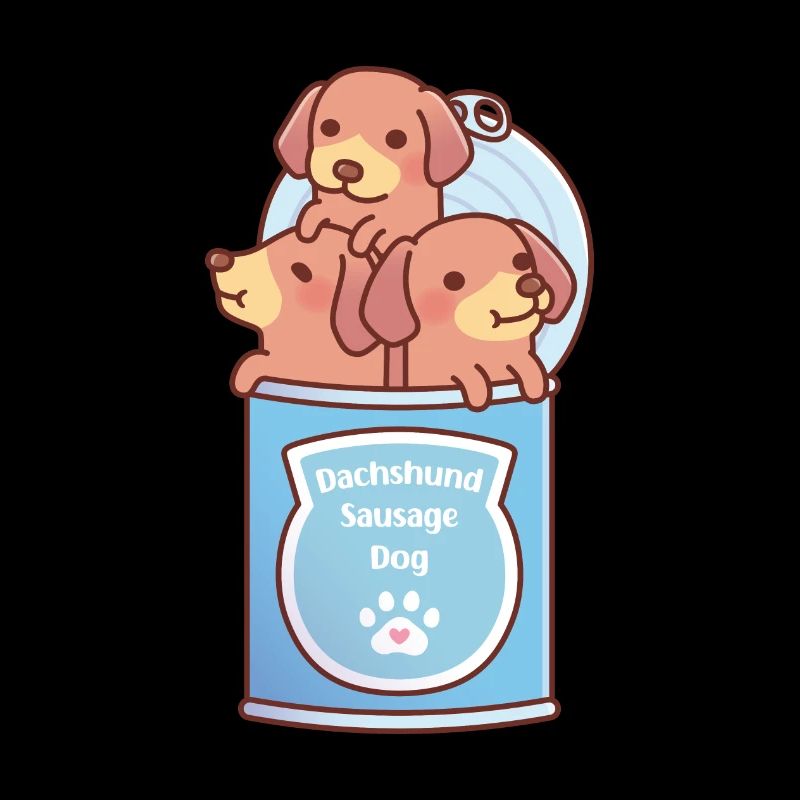 Funny Dachshund Sausage Dogs In A Can Doodle