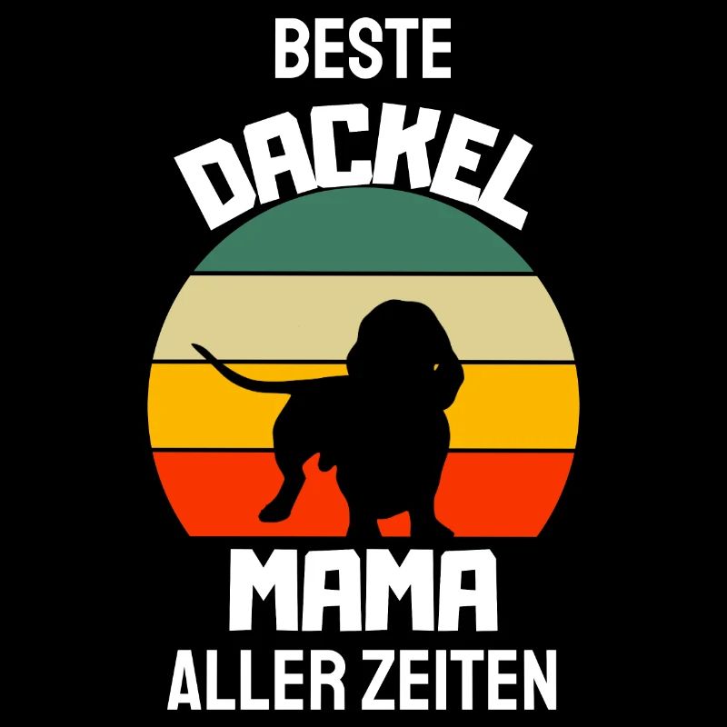 Hundebesitzer Mama Retro Muttertag Geschenk Dackel