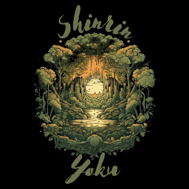 Japanische Kunst des Shinrin Yoku oder Waldbaden