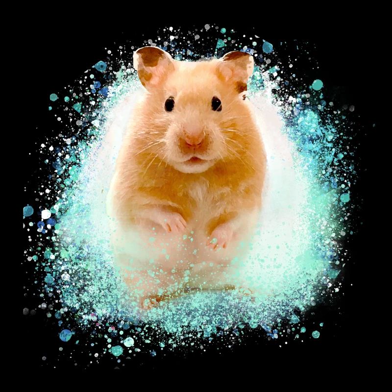 hamster, graffiti, peinture, vert, hamster doré
