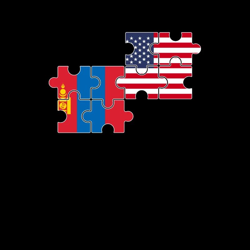 Mongolie USA Drapeau Mongol américain