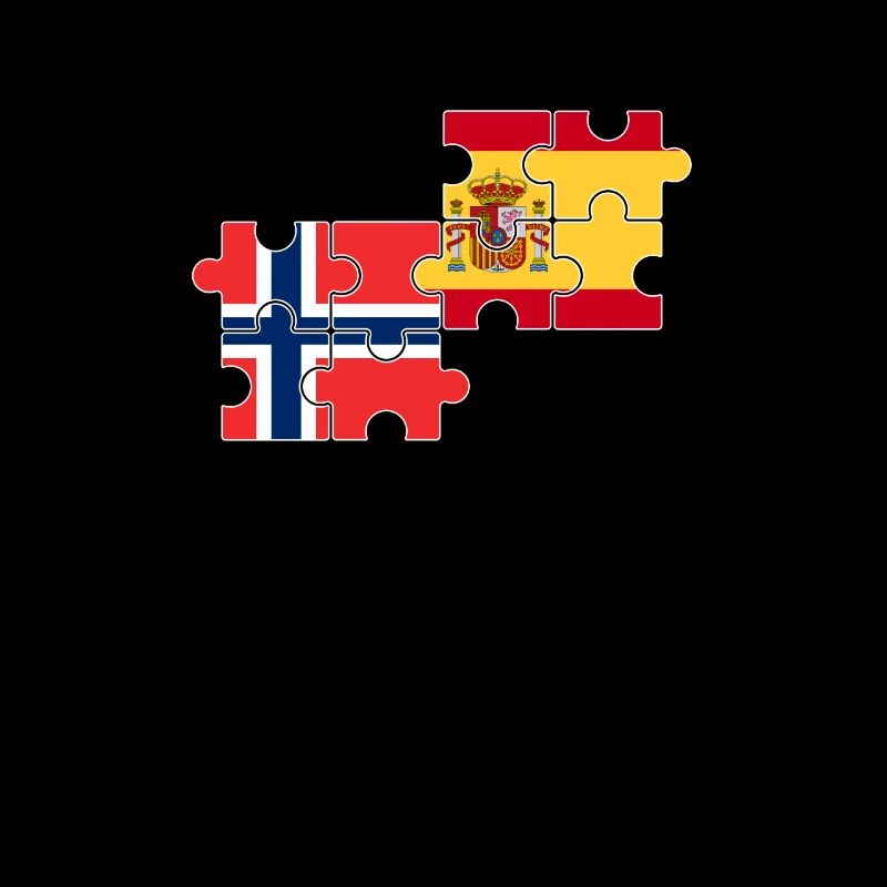 Norwegen Spanien Flagge Spanisch Norweger