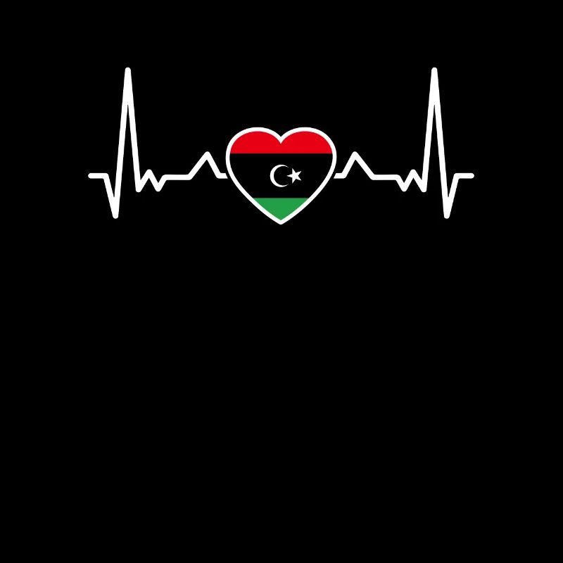 Libya Heartbeat Libyan Flag Libyan