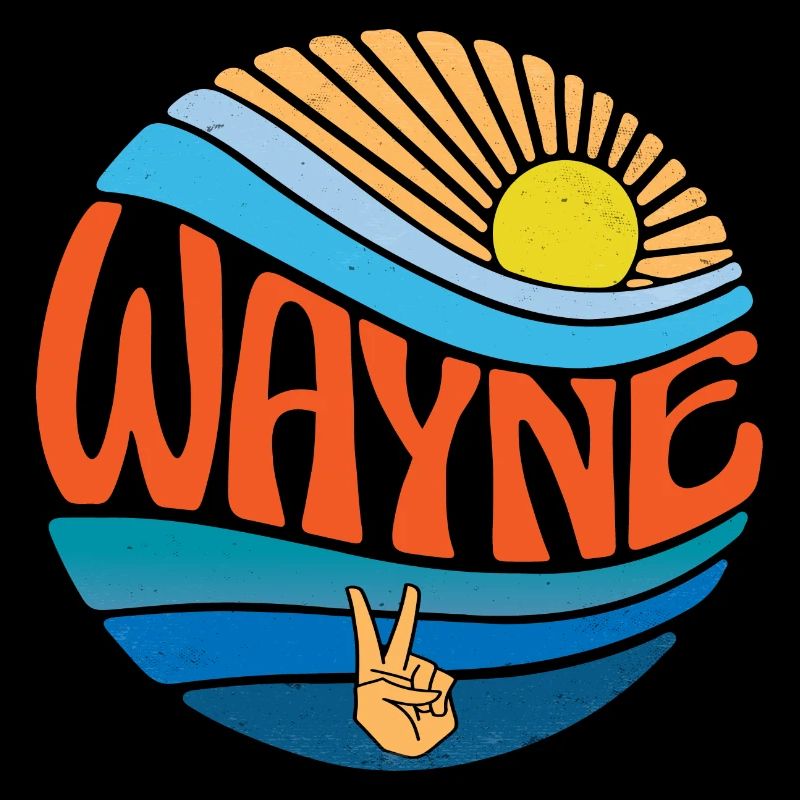 Wayne Hemd Vintage Sunset Wayne Groovy Tie Dye