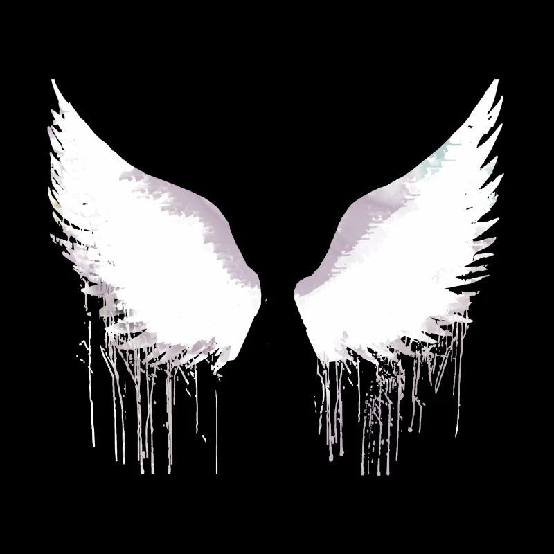Ailes, ailes d’ange, ailes d’ange, blanc, graffiti