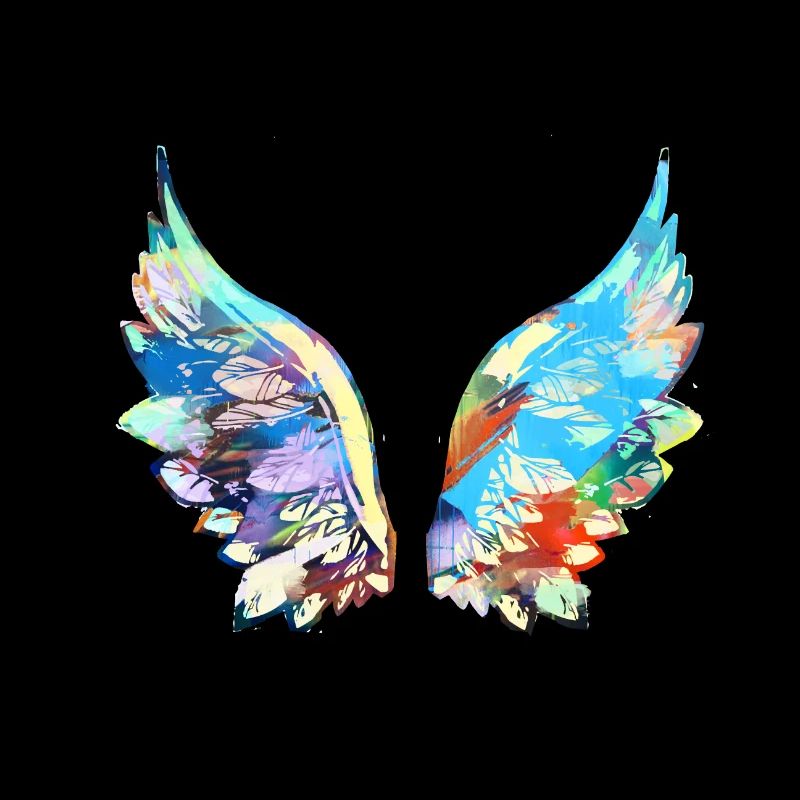 ailes d’ange, ailes, aquarelle, colorée, ailes d’ange
