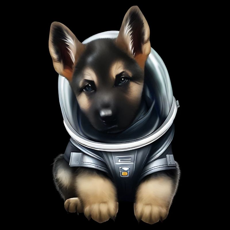 German Shepherd Astronaut