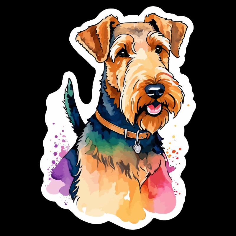 Airedale Terrier Aquarelle