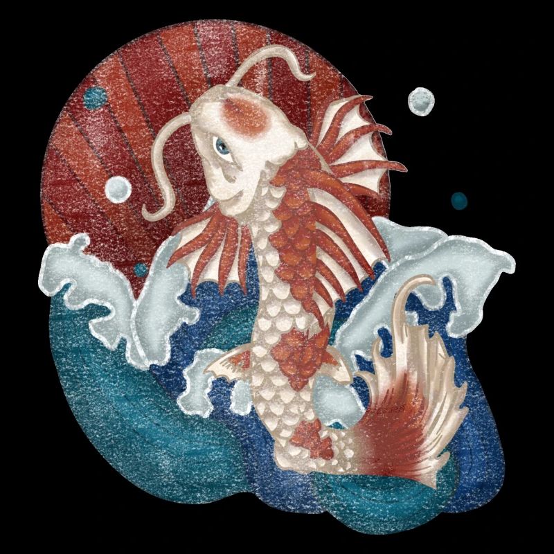 Poissons Koi dans l’eau