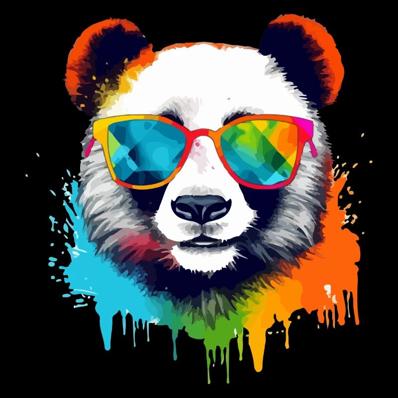 Cooli der Panda mit Brille