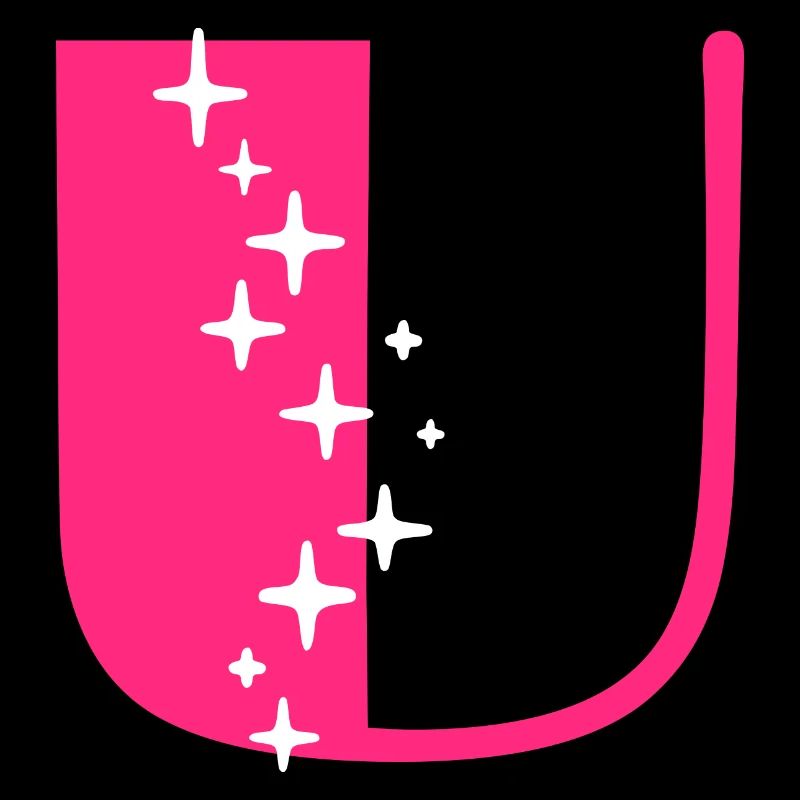 Buchstabe U Glitzer
