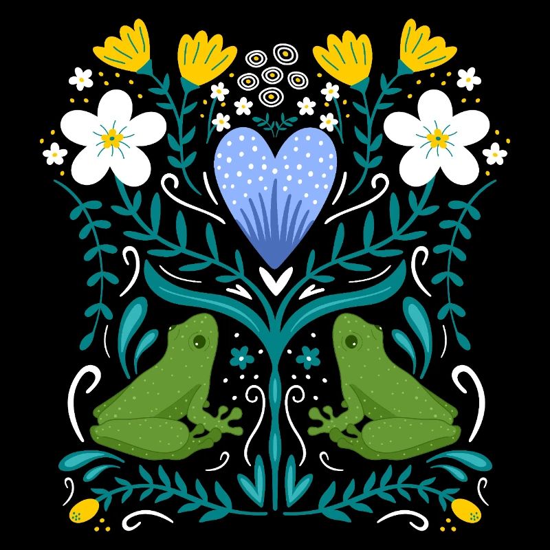 Frösche und blumen