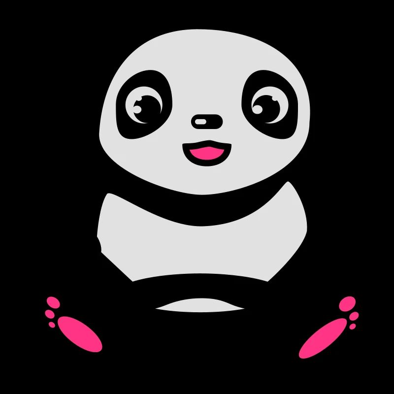 Bébé Panda à manger du riz avec des baguettes