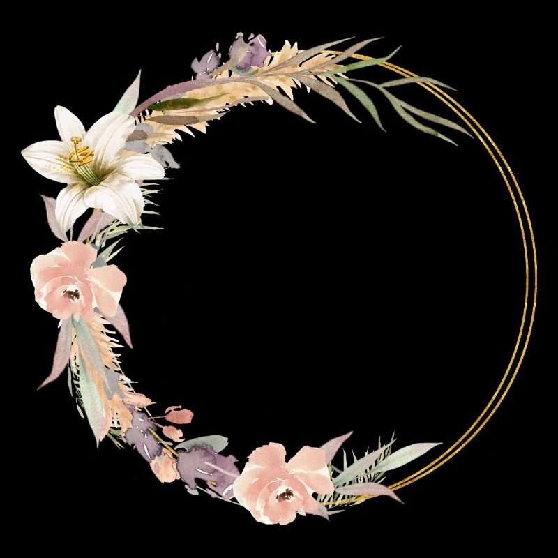 Flowers wreath customizable