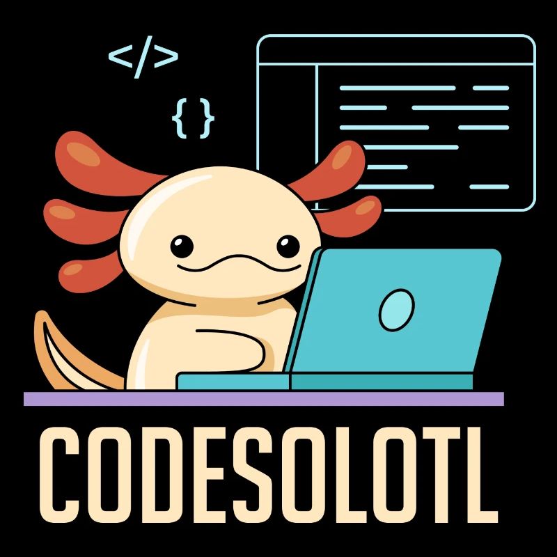Codesolotl Pun Design for Axolotl Lovers