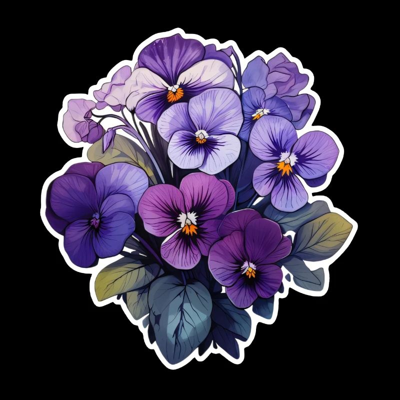 Pensée beaucoup de fleurs