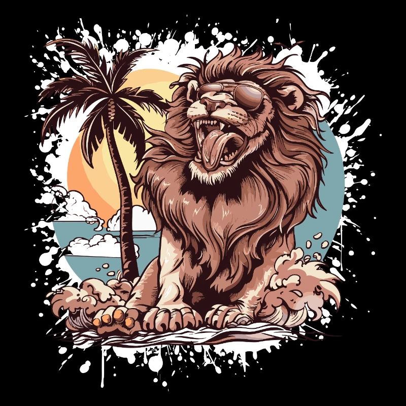 Lion Island Palm Tree