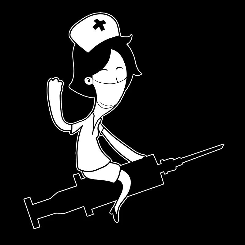 Krankenschwester Comic Design Spritze