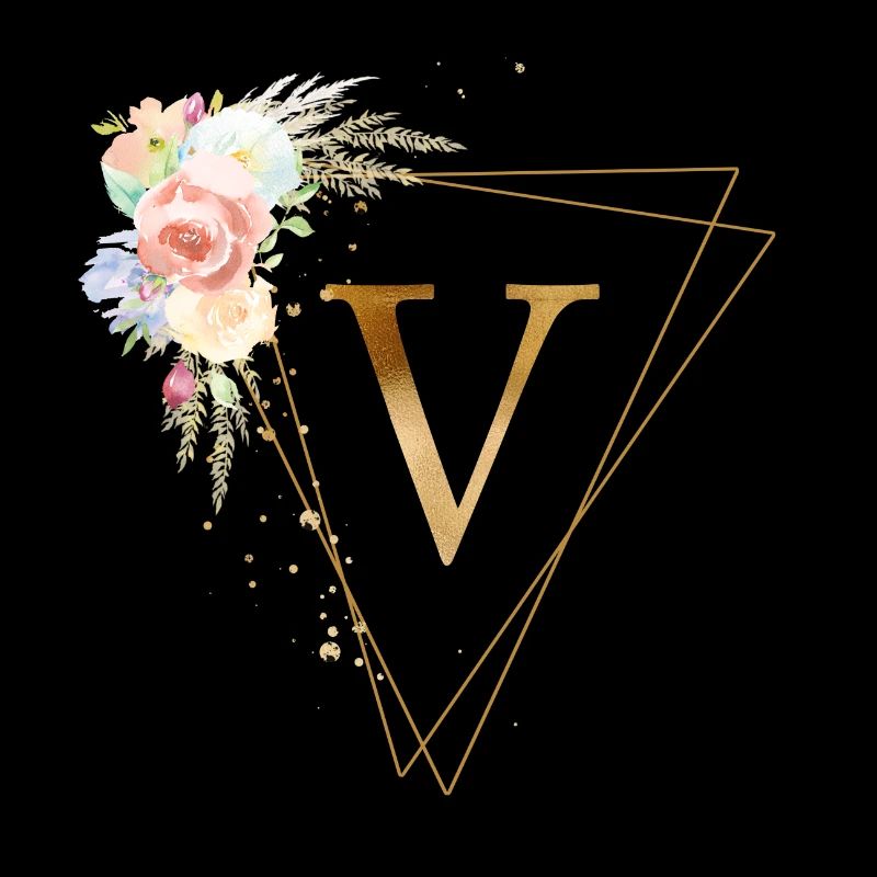 Monogramme Personnalisable Pastel Boho Floral V