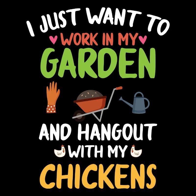 Ideé Geschenk Gartenhühner Gärtner Henne