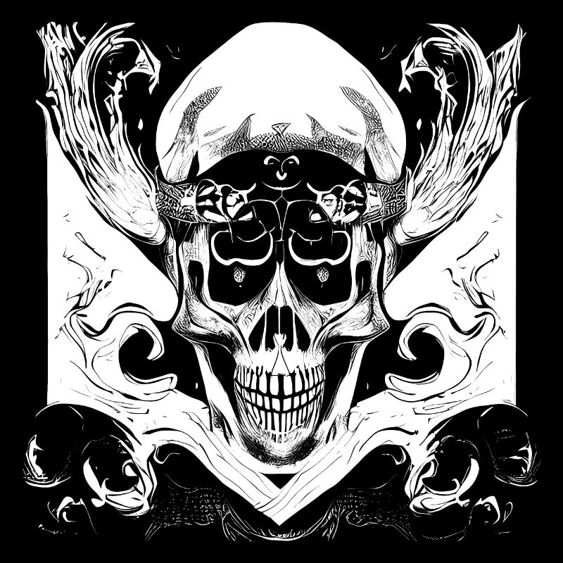 Halloween- oder Horror- Totenschädel mit Ornamente