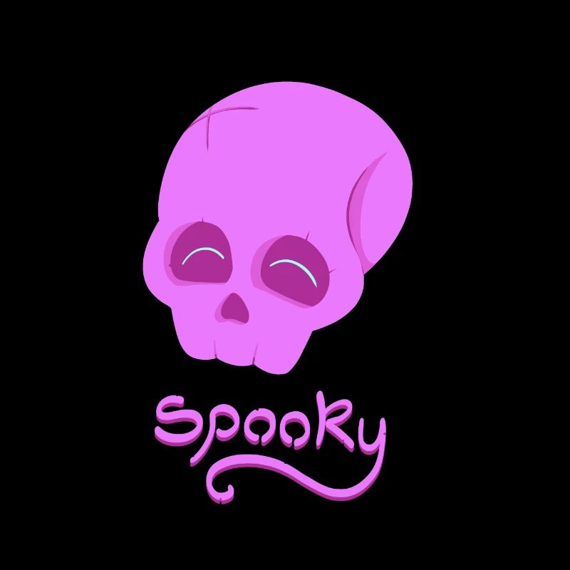 Purple Spooky Skull