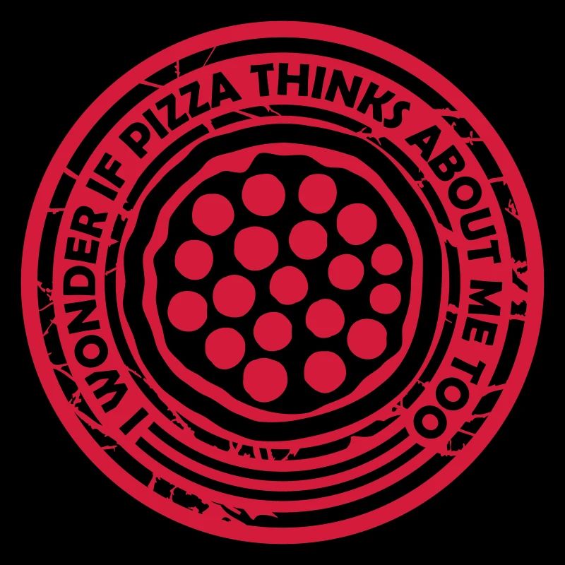 pizza thinks about me
