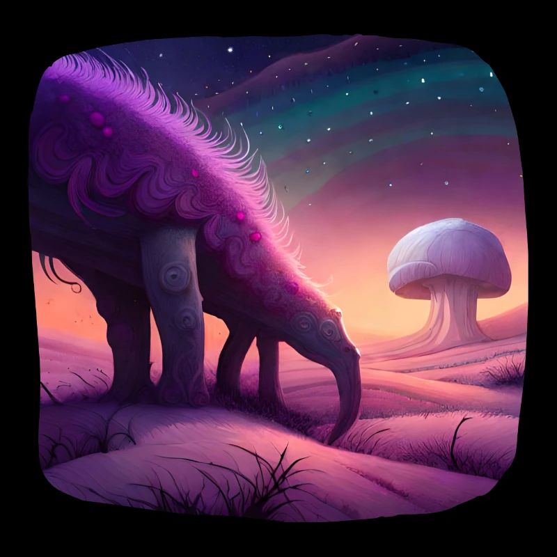 Fantasy creature alien on an alien planet