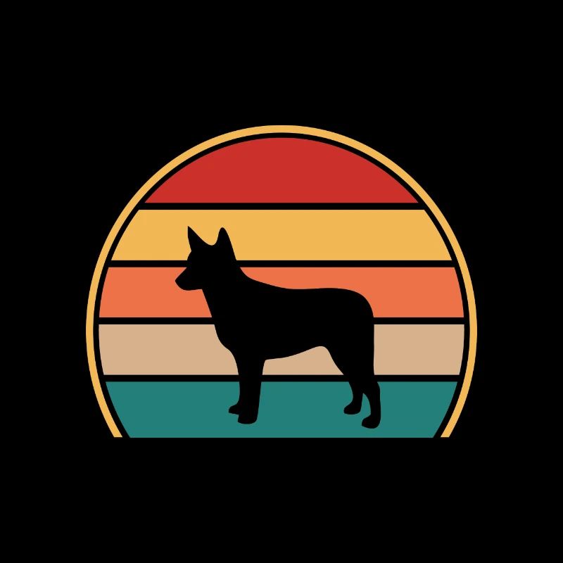 Australischer Stumpy Tail Cattle Dog Silhouette