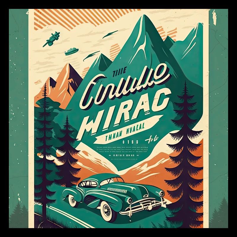 Retro Auto Poster Vintage Auto old School