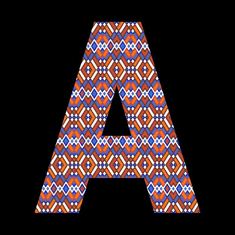 Monogramm Buchstabe A - geometrisches Muster
