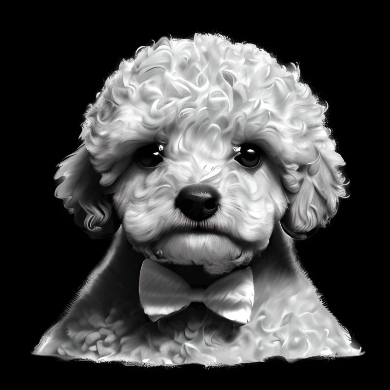 Caniche Chiot avec nœud papillon Propriétaire du chien Poodle chiot
