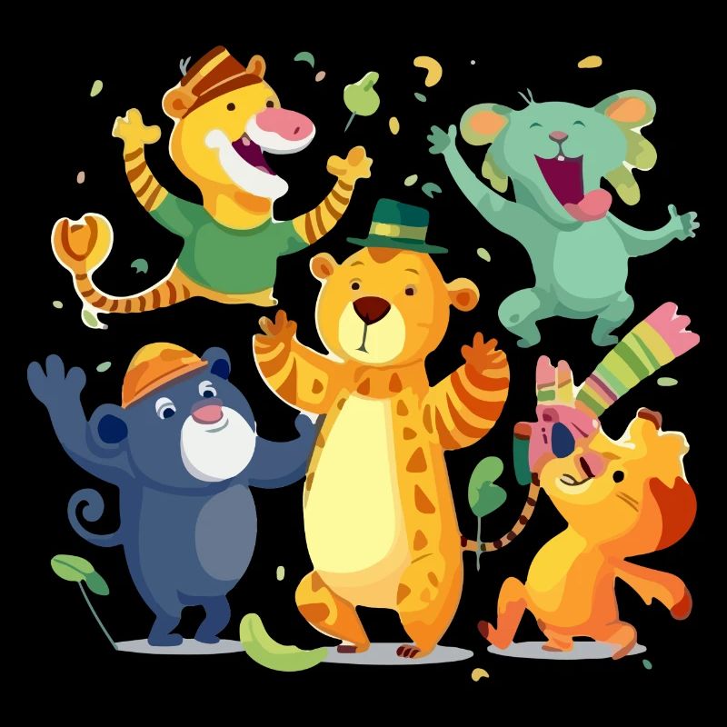 Tiere auf der Party