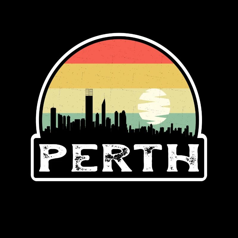 Perth Australien Flagge Skyline Reise-Souvenir