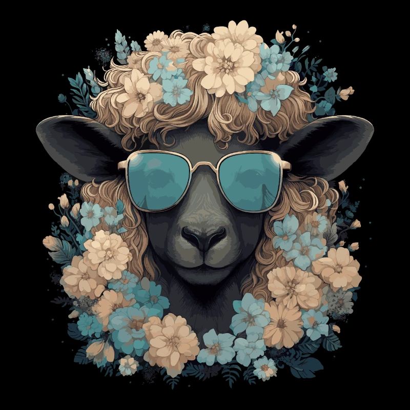 Sheep with sunglasses