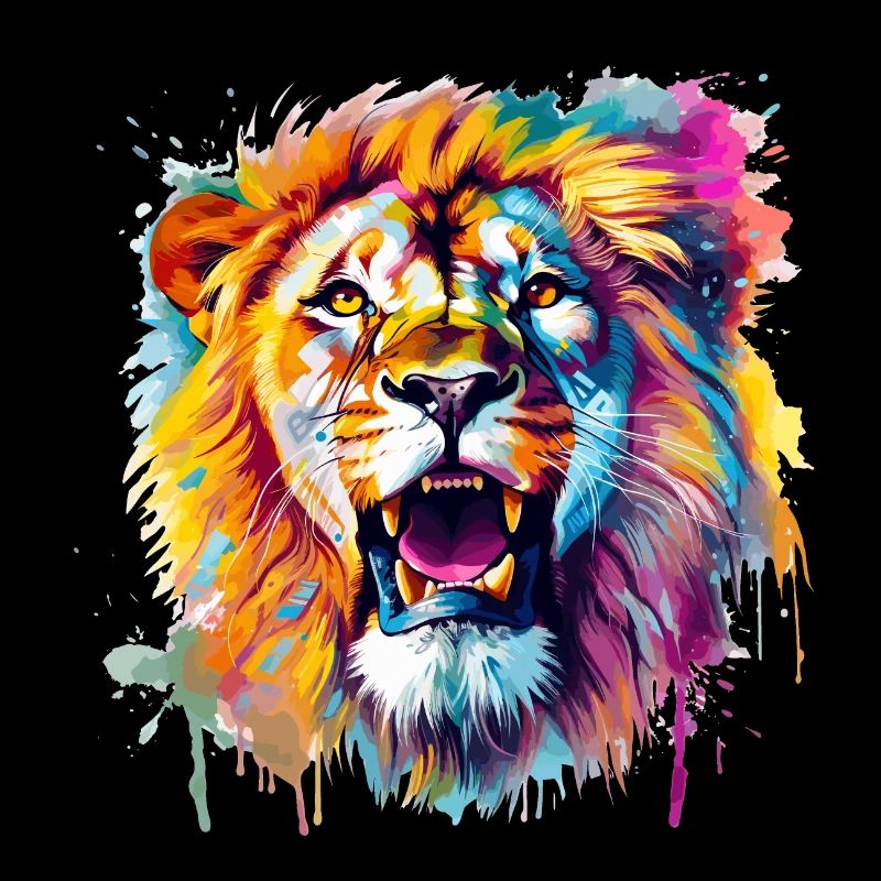 Lion coloré