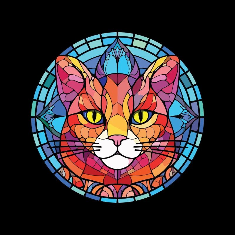Khao Manee Cat Illustration aquarelle colorée