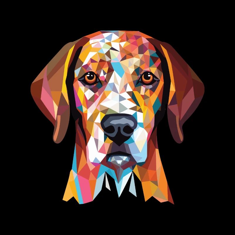 Vieux danois Pointer chien race aquarelle colorée
